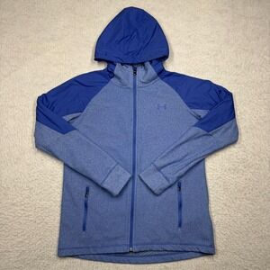 Under Armour Hoodie Blue ColdGear Hooded Full Zip‎ Athletic Midweight Women's M